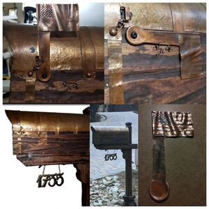 Patriotic mailboxes and rustic furniture to order